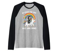 Au moins, la fin aura des licornes, Grim Reaper, Funny Rainbow Manche Raglan