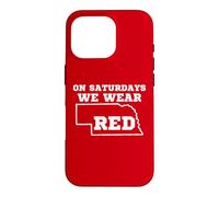 Au Nebraska, Le Samedi, Nous portons du Rouge Coque pour iPhone 16 Pro