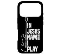 Au nom de Jésus, Je Joue de la Guitare Christian Guitar Player Coque pour iPhone 17 Pro