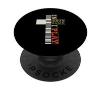 Au nom de Jésus, Je Joue du Piano, Musique chrétienne, Religion, Croix PopSockets PopGrip Adhésif