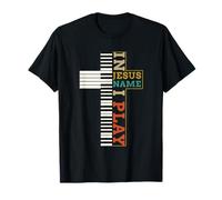 Au nom de Jésus, Je Joue du Piano, Musique chrétienne, Religion, Croix T-Shirt
