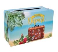 Au plaisir des yeux Urne Tirelire Forme Valise Départ en Retraite 24x16x10 cm. STX 7672
