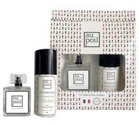 AU POIL coffret-parfum Monsieur sent bon Eau de Parfum 100ml + déodorant vaporisateur sans gaz 100ml pour Homme Fraicheur de Musc par Sébastien Chabal - notes boisées-florales-hespéridées