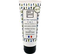 AU POIL la Gel lavant 3 en 1 Fraîcheur de Musc pour le corps, la barbe et les cheveux par Sébastien Chabal tube 100ml format voyage