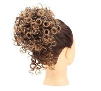 Au quotidien Chignon décoiffé for femme, extension capillaire synthétique bouclée avec cordon élastique Postiches(1BT30)