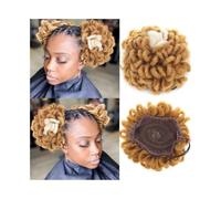 Au quotidien Dreadlocks synthétiques Afro Puff Hair Chignon Faux Locs Clip In Drawstring Pony Tail Postiches Postiches(27-613)