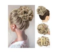 Au quotidien Extensions de cheveux synthétiques à clip, chignon, queue de cheval ondulée et bou Postiches(18H613)