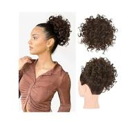 Au quotidien Postiche chignon décoiffé for femme, postiche synthétique bouclé avec cordon de serrage Postiches(4-30)