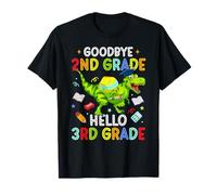 Au revoir, 2e année, bonjour, 3e année, dinosaure drôle, graduation T-Shirt