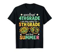 Au revoir 4e année Hello 5e année Groovy Last Day of School T-Shirt