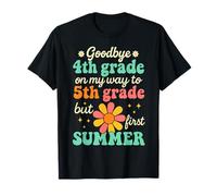 Au revoir 4e année Hello 5e année Groovy Last Day of School T-Shirt