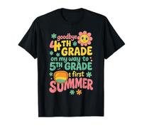 Au revoir 4e année Hello 5e année Groovy Last Day of School T-Shirt
