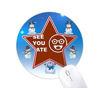 au revoir, expression de la beauté de répondre bonhomme de neige, tapis de souris série star mat