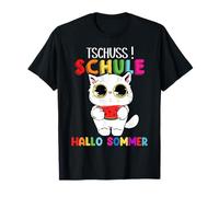 Au revoir l'école Bonjour Été Chat Chaton Drôle T-Shirt