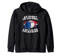 Au Rugby Un Caramel C'est Pas Une Friandise Joueur De Rugby Sweat à Capuche