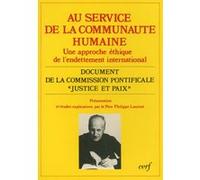 Au service de la communauté humaine COM. PONTIFI. JUSTI (Auteur)