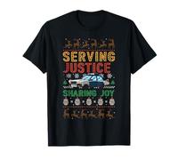 Au Service de la Justice partageant Joy Santa Police T-Shirt