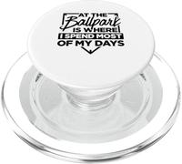 Au Stade de Baseball, C'est là Que Je Passe la Plupart de Mes journées au Softball PopSockets PopGrip pour MagSafe