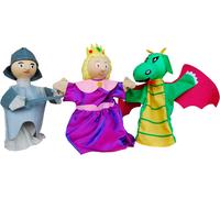 Au Sycomore Coffret Marionnette Princesse, Chevalier Et Dragon