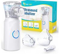 AU YAT Nebulisateur pour Adultes, Nebulisateur Portable Rechargeable pour Adultes et Enfants, Inhalateur Silencieux pour Enfants avec 2 Masques et Embout Buccal, pour Usage Domestique et en Voyage