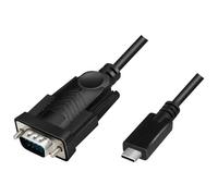 LogiLink Câble adaptateur AU0051A USB-C vers RS232 (DB9 mâle) 1,2 m USB 2.0 Noir
