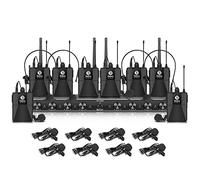 AU800 Système 8 Bodypack UHF 80m Micro Cravate Conférence Formation Théâtre | Système 8 bodypack UHF, 8 canaux, portée 80 m champ-libre, 4 antennes, sorties XLR/6,35mm pour formation conférence