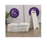 AUA SIGNALETIQUE - 1 Carton de 10 Chevalets signalisation Vierge sans marquage - Poids 1KG en Plastique Blanc