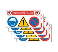 AUA SIGNALETIQUE -Balisage de Sécurité - (Lot 5 -Chantier Interdit 600x300mm)