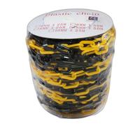 AUA SIGNALETIQUE - Chaîne de Signalisation en Plastique (Jaune et Noir - Ø8mm, 50 mètres)