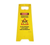 AUA SIGNALETIQUE - Chevalet signalisation - Poids 1KG en Plastique- (Intervention Drone Danger)