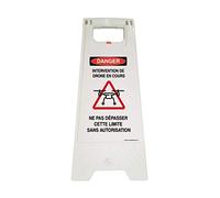 AUA SIGNALETIQUE - Chevalet signalisation - Poids 1KG en Plastique- (Intervention Drone Danger-)
