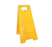 AUA SIGNALETIQUE - Chevalet signalisation Vierge sans marquage - Poids 1KG en Plastique Jaune