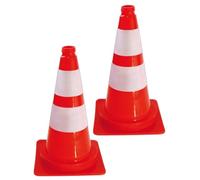 AUA SIGNALETIQUE - Cône De Signalisation Réfléchissant Classe 2 - Hauteur 50 cm - Base Non lestée - Cône de sécurité Chantier K5A (2)