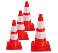 AUA SIGNALETIQUE - Cône De Signalisation Réfléchissant Classe 2 - Hauteur 50 cm - Base Non lestée - Cône de sécurité Chantier K5A (4)