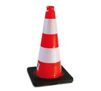 AUA SIGNALETIQUE - Cône De Signalisation Réfléchissant Classe 2 - Hauteur 50 cm - Cône de sécurité Chantier K5A (1)