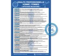AUA SIGNALETIQUE - Consignes Égalité Professionnelle Entre Les Hommes et Les Femmes - Vinyle Adhésif, A4 : 210x300 mm