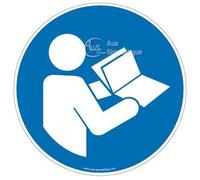 AUA SIGNALETIQUE - Consulter Le Manuel/la Notice d'instructions M002 - Ø 450 mm, Vinyl adhésif