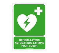 AUA SIGNALETIQUE - Défibrillateur Automatique Externe pour cœur E010-AI - 300x420 mm, PVC 1.5mm
