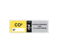 AUA SIGNALETIQUE - Lot 10 Autocollants Etiquettes Extincteur CO2 BC