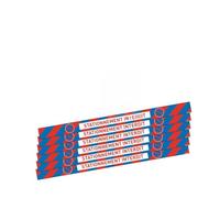 AUA SIGNALETIQUE - Lot de 6 Bandes de Marquage au Sol - stationnement Interdit - Autocollant laminé - 1300x100 mm