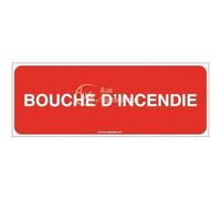 AUA SIGNALETIQUE - Panneau Bouche d'incendie - B - 320x120 mm, Aluminium Dibond 3mm
