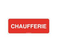 AUA SIGNALETIQUE - Panneau Chaufferie-B - 320x120 mm, PVC 1.5mm