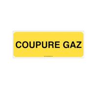AUA SIGNALETIQUE - Panneau Coupure gaz - B - 200x75 mm, PVC 1.5mm