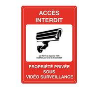 AUA SIGNALETIQUE - Panneau De Signalisation en PVC Rigide et Compact 1.5 mm. (143 x 200 mm, Accès Interdit Propriété Privée 2)
