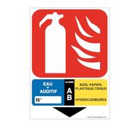 AUA SIGNALETIQUE - Panneau Extincteur au AB - 300x210 mm, Aluminium Dibond 3mm