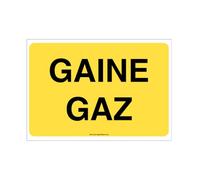AUA SIGNALETIQUE - Panneau Gaine gaz - 150x105 mm, PVC 1.5mm