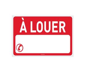 AUA SIGNALETIQUE - Panneau Immobilier A Vendre/A Louer En Akilux 5 mm - Pré-Percé (Panneau A Louer, 75 x 50 cm)
