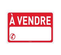 AUA SIGNALETIQUE - Panneau Immobilier A Vendre/A Louer En Akilux 5 mm - Pré-Percé (Panneau A Vendre, 60 x 40 cm)