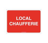 AUA SIGNALETIQUE - Panneau Local chaufferie - 600x420 mm, Aluminium Dibond 3mm