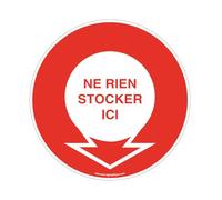 AUA SIGNALETIQUE - Panneau Ne Rien Stocker Ici - Ø 450 mm, PVC 1.5mm